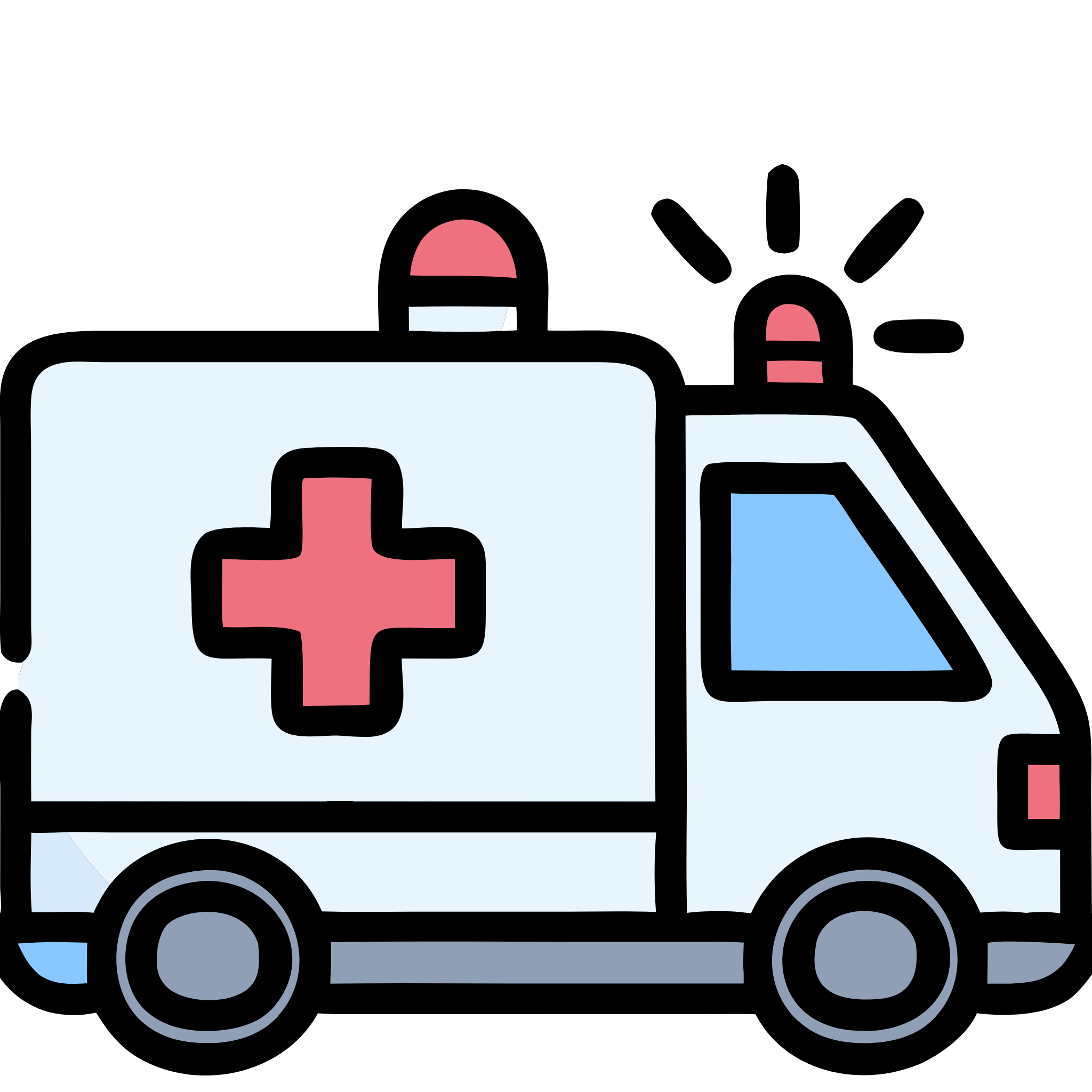 Fully equipped ambulances